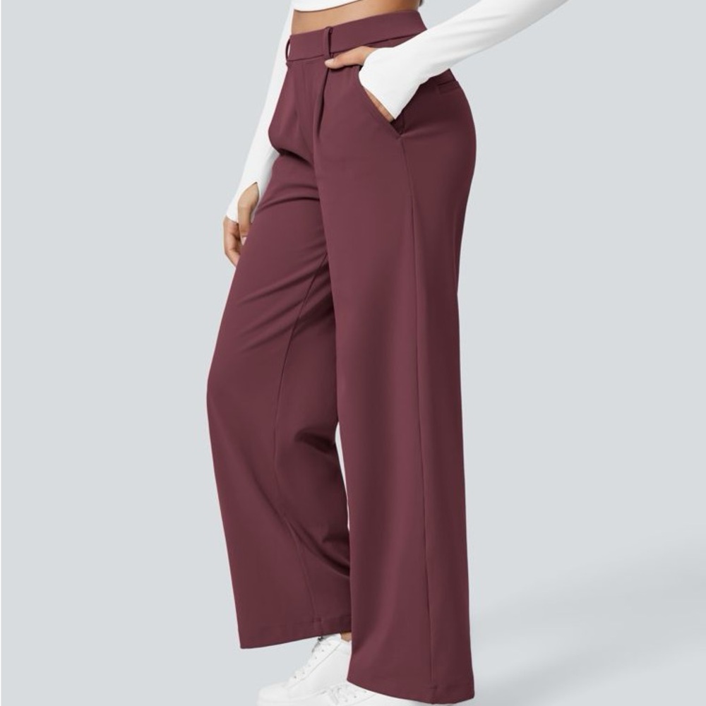H33.- DayStretch High Waisted Pocket Straight Leg Work Pants. Size XSmall Petite